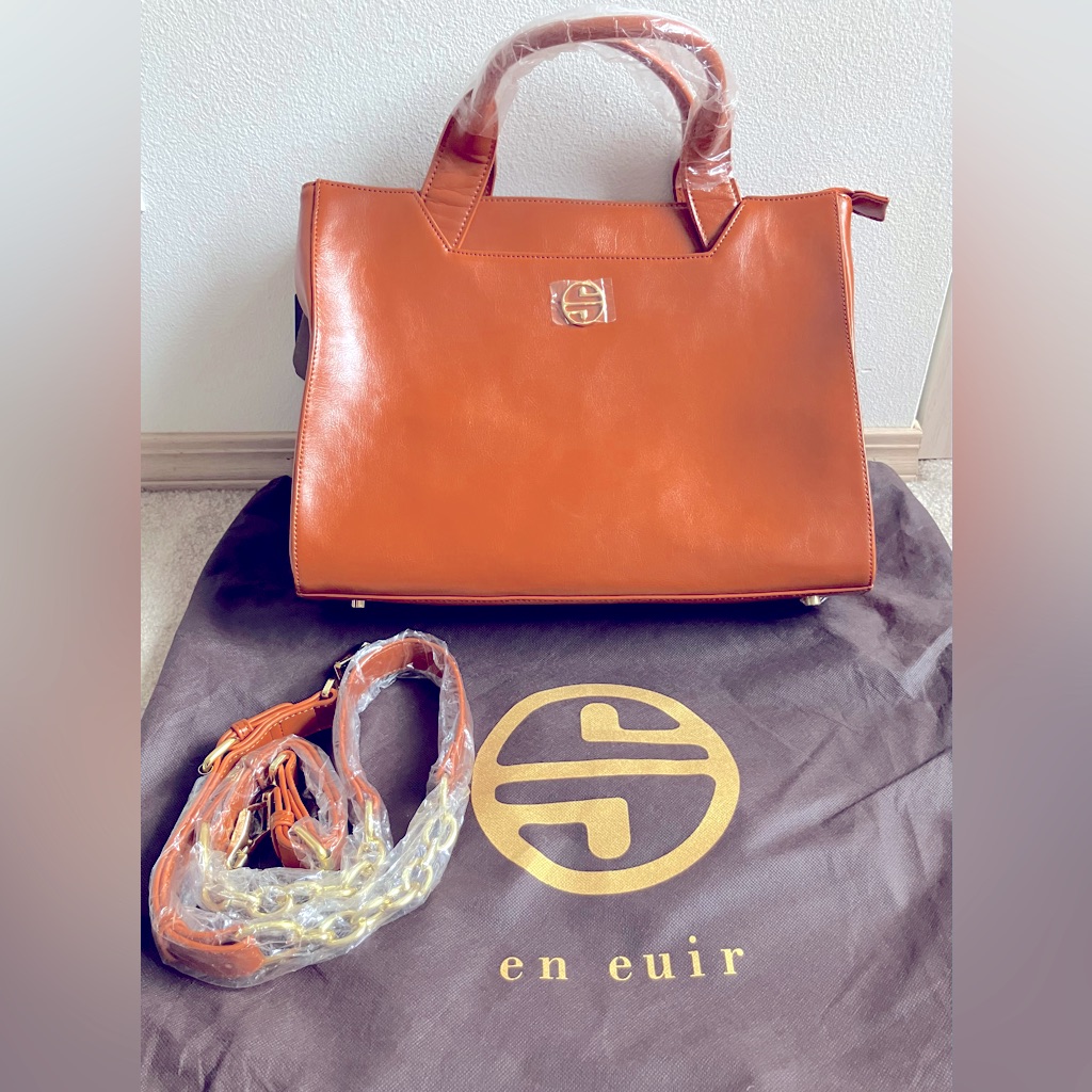 Segolene Leather Caramel Bag - Nwt